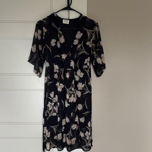 Floral, navy blue women’s dress